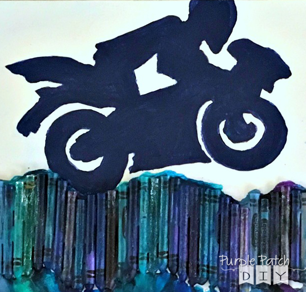 DIY-Motorcycle-Crayon-Painting
